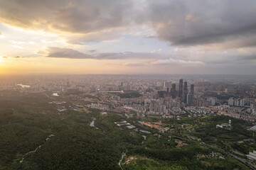 Nanning city buildings in Guangxi China