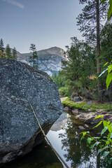 Early summer morning walk in Yosemite National Park, California
