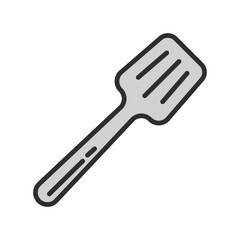 Spatula Kitchen Set Tool Icon Flat Design
