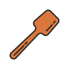 Spatula Kitchen Set Tool Icon Flat Design