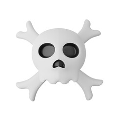 Skull  elements for Halloween. Emotional Smile Balloons with scary, evil on their faces. Realistic 3d design gift box. Traditional element of decor for holiday. Vector illustration