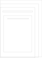 blank frame on white