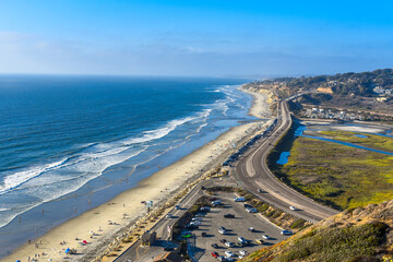 Breath Taking Shot Of Torrey Pines Beach From Top View