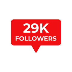 29k followers red vector, icon, stamp,logo,illustration