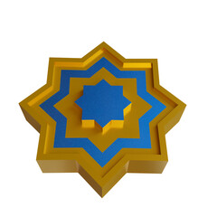 3d render illustration islamic ornament 