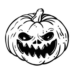 The illustration of pumpkin vector. Suitable for Halloween icon, sign or symbol.