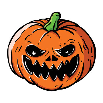 The illustration of pumpkin vector. Suitable for Halloween icon, sign or symbol.