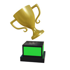 3d render illustration Trophy