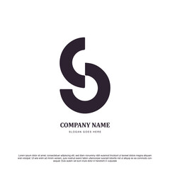 Creative monogram letter S, SC or CC logo design vector	
