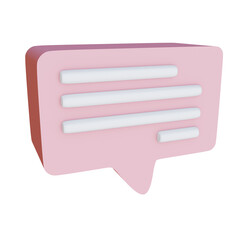 3d render illustration chat