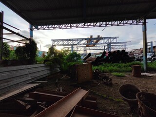 Fototapeta premium patio astillero abandonado