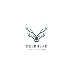 Deer Head logo desing icon vector