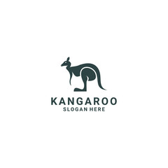 Kangaroo logo desing icon vector