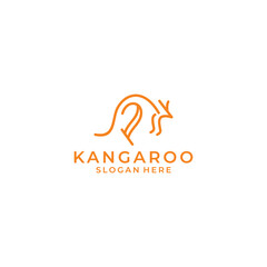 Kangaroo logo desing icon vector