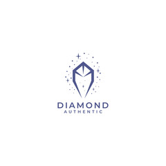 Diamond logo desing icon vector