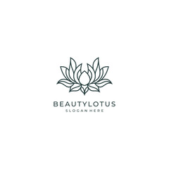 Beauty LOtus logo desing icon vector