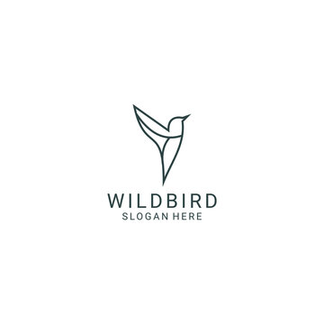 Wild Bird logo desing icon vector