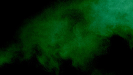 Scene glowing green smoke. Atmospheric smoke, abstract color background, close-up. Royalty...