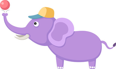 cartoon elephant with Ball