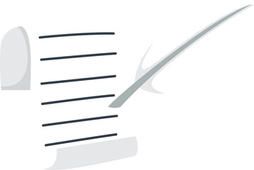 Naklejka premium Writing on a scroll with a feather quill pen or history line art