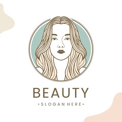 Beauty woman luxurious logo template