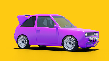 Cartoony Looking Concept Rally car 3d Model