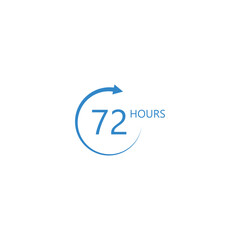sign of  72 clock arrow hours logo