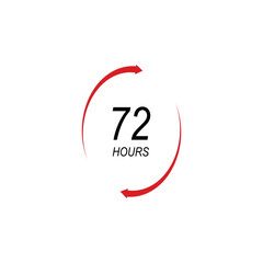 sign of  72 clock arrow hours logo