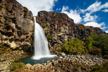 Obraz premium Taranaki Falls, Tongariro National Park, New Zealand 