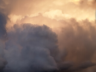 Heavy clouds fill sky portending rain