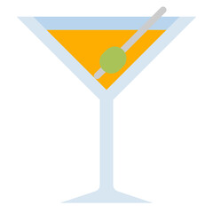 Fototapeta na wymiar cocktail flat icon