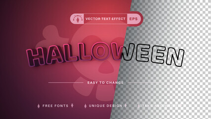 Halloween Stroke - Editable Text Effect, Font Style