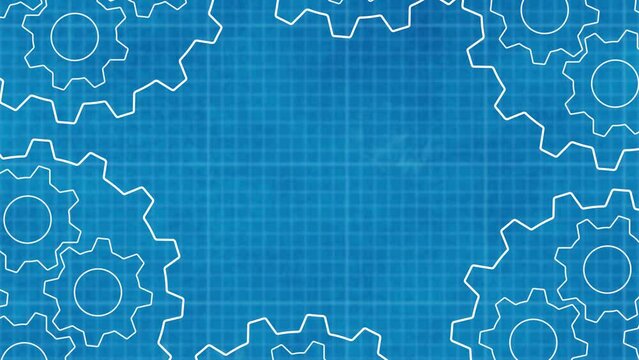 many Gear multiple blueprint on sides