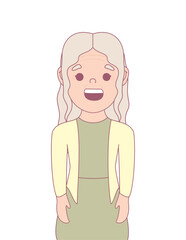 old woman cartoon