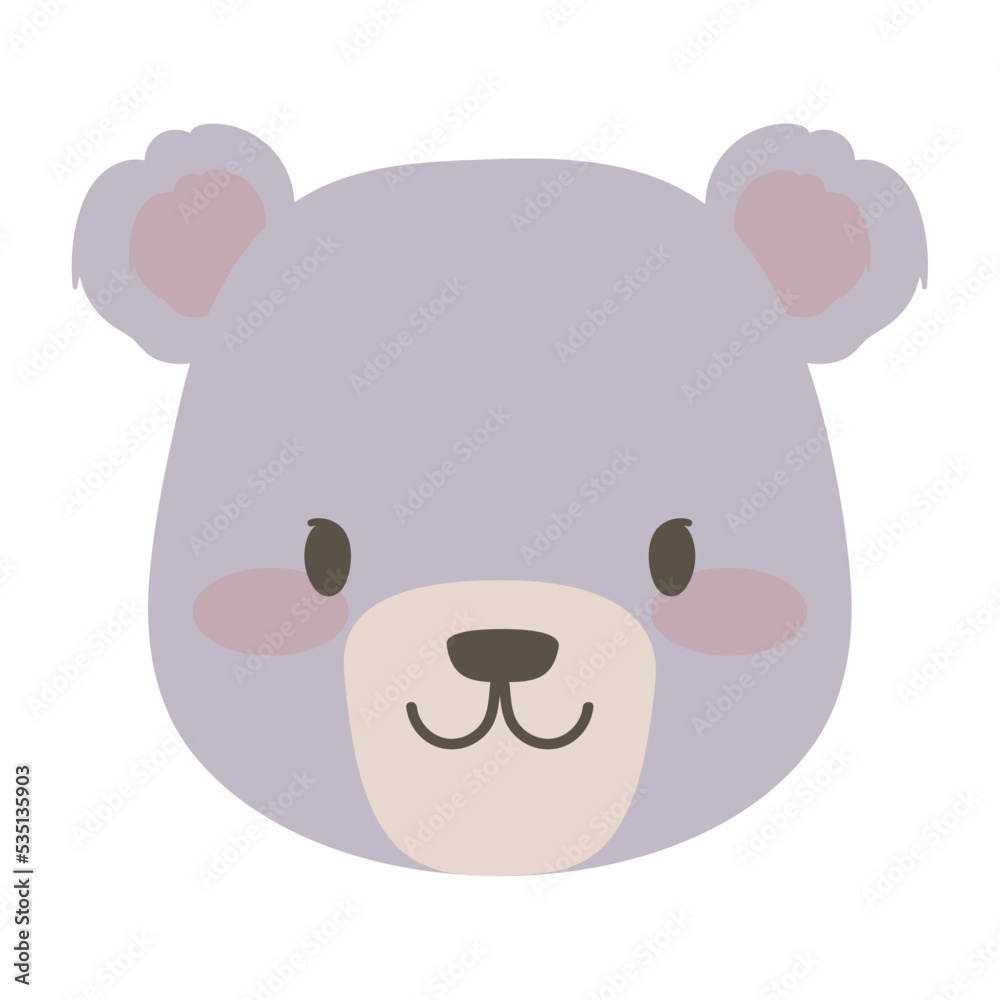 Sticker koala face cute animal