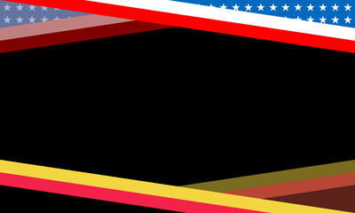 Vector illustration of USA and German Flag Background with copy space area. Suitable to use on German American day event