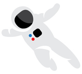 Astronaut simple design PNG image.