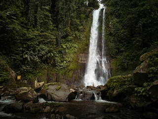 Fototapeta na wymiar Tropical waterfall Indonesia 