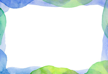 水彩で描いたフレーム