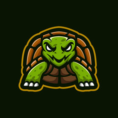 turtle mascot logo gaming illustration vector