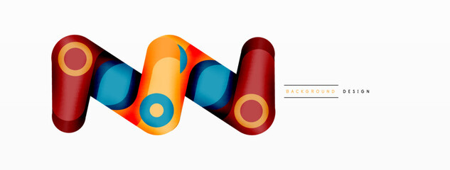 Modern stylish geometric background. Abstract round shapes composition for wallpaper, banner, background or landing