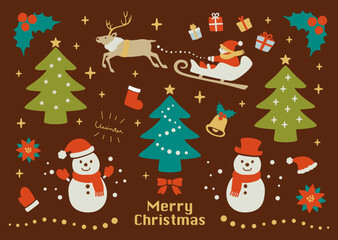 クリスマスのイラストセット