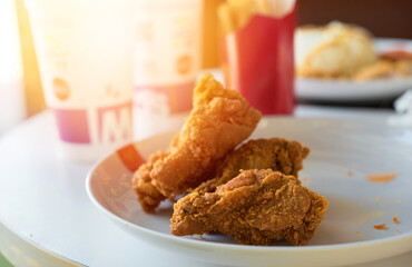 hot and crispy fried chicken legs