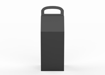 Paper Box mockup Isolated on White Background. 3d illustration