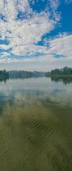 Exotic Lake Behind the Mountain