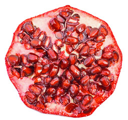 Open pomegranate, isolated png format with transparent background.