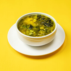 bowl of vegetable soup with vegetables