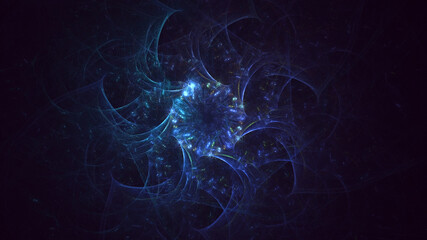 3D rendering abstract round light background