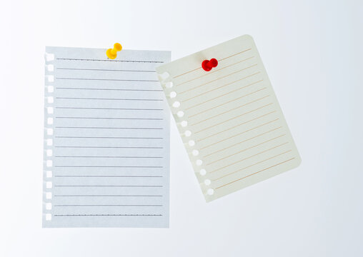 Blank note paper isolated on white