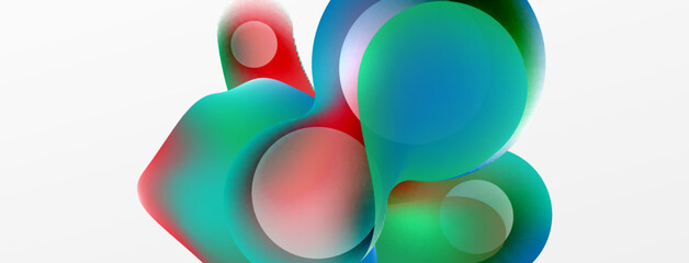 Fluid abstract background, round shapes and circle flowing design for wallpaper, banner, background or landing